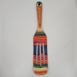 Baltique Marrakesh Collection Multicolored 13" Wood Spatchula Spurtle Utensil